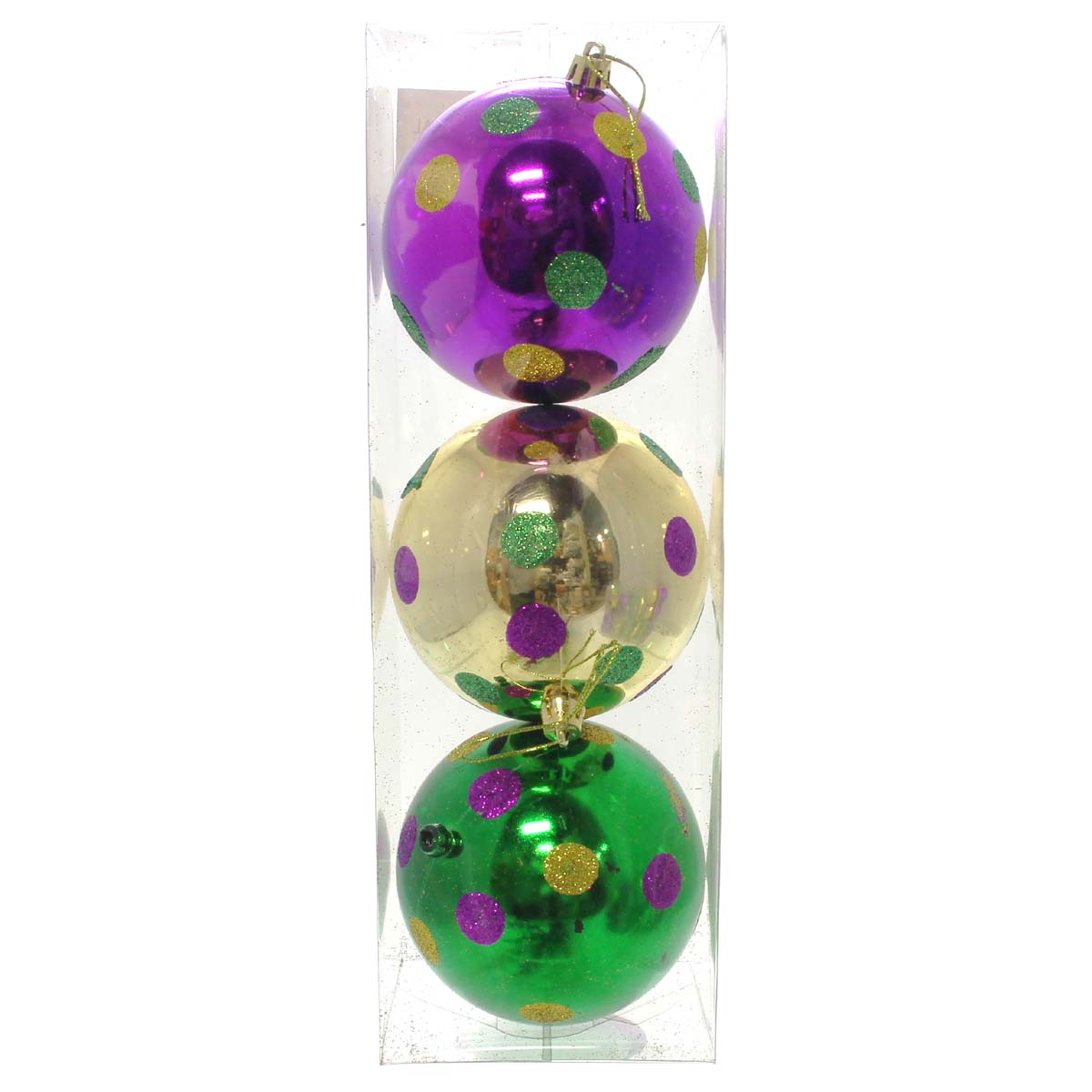 Mardi Gras Ball Ornaments with Dots, 4