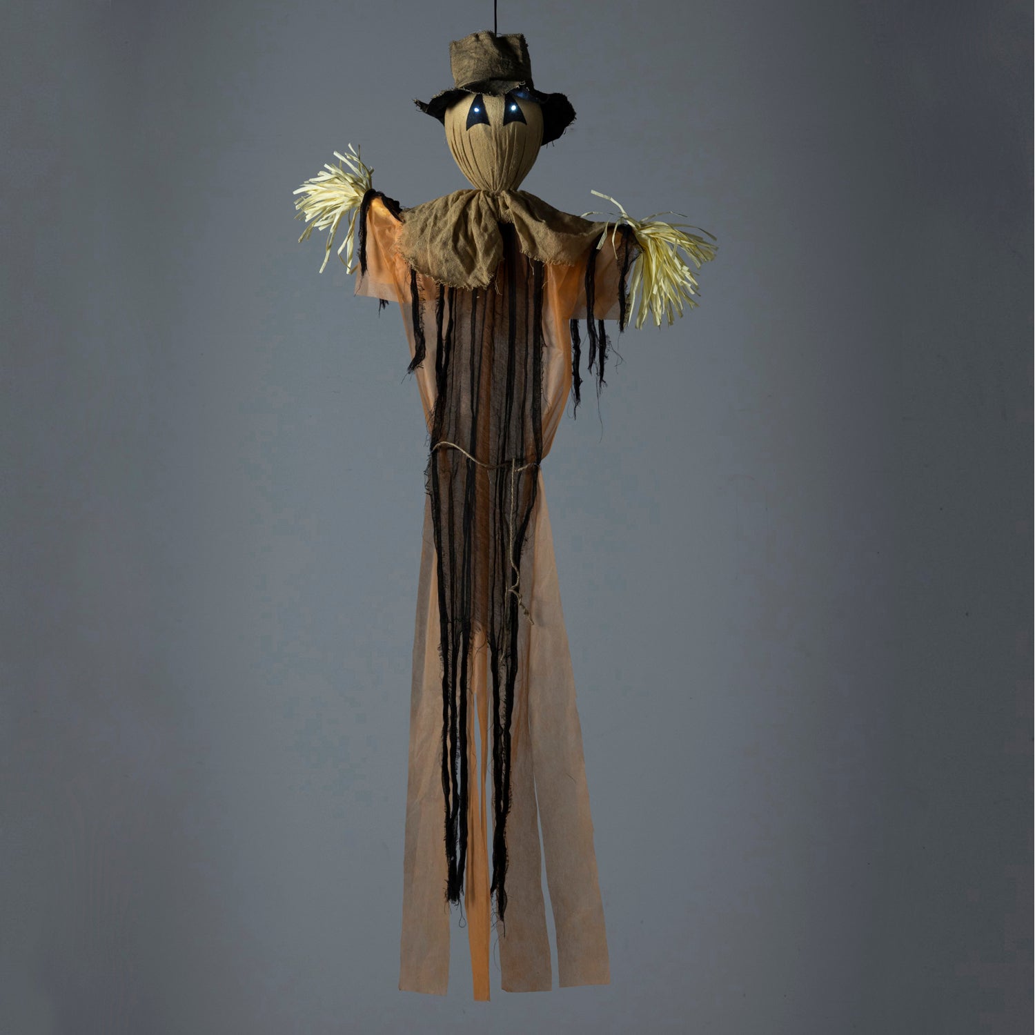 Spooky Scarecrow With Cold White Lights