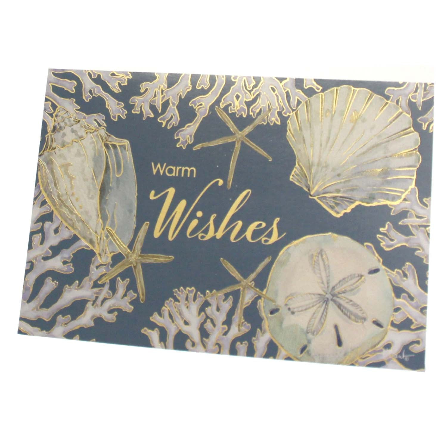Christmas Card: Warm Wishes  (image of  seashells)