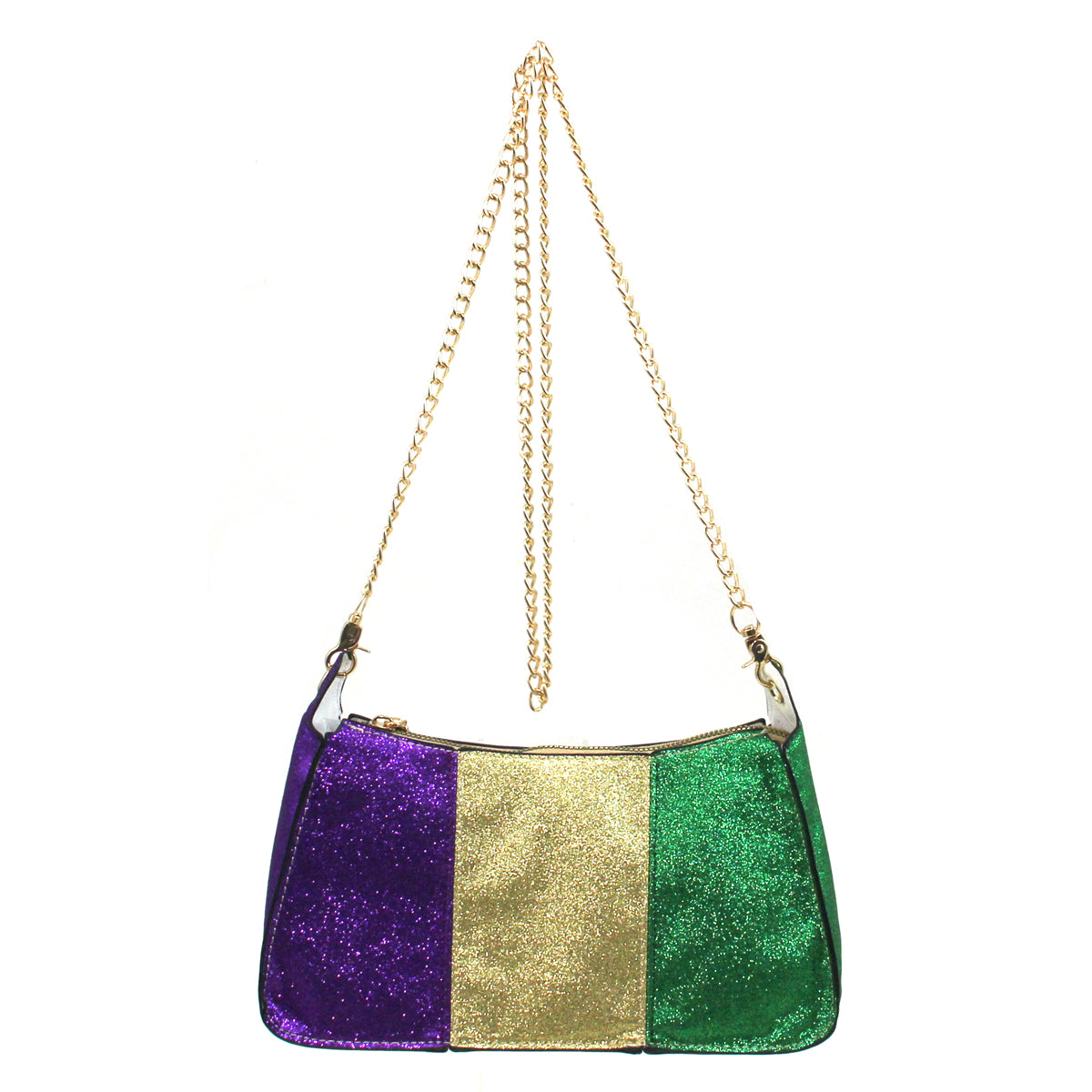 Purple, Green, and Gold Mardi Gras Purse with Strap | Jubilee Gift