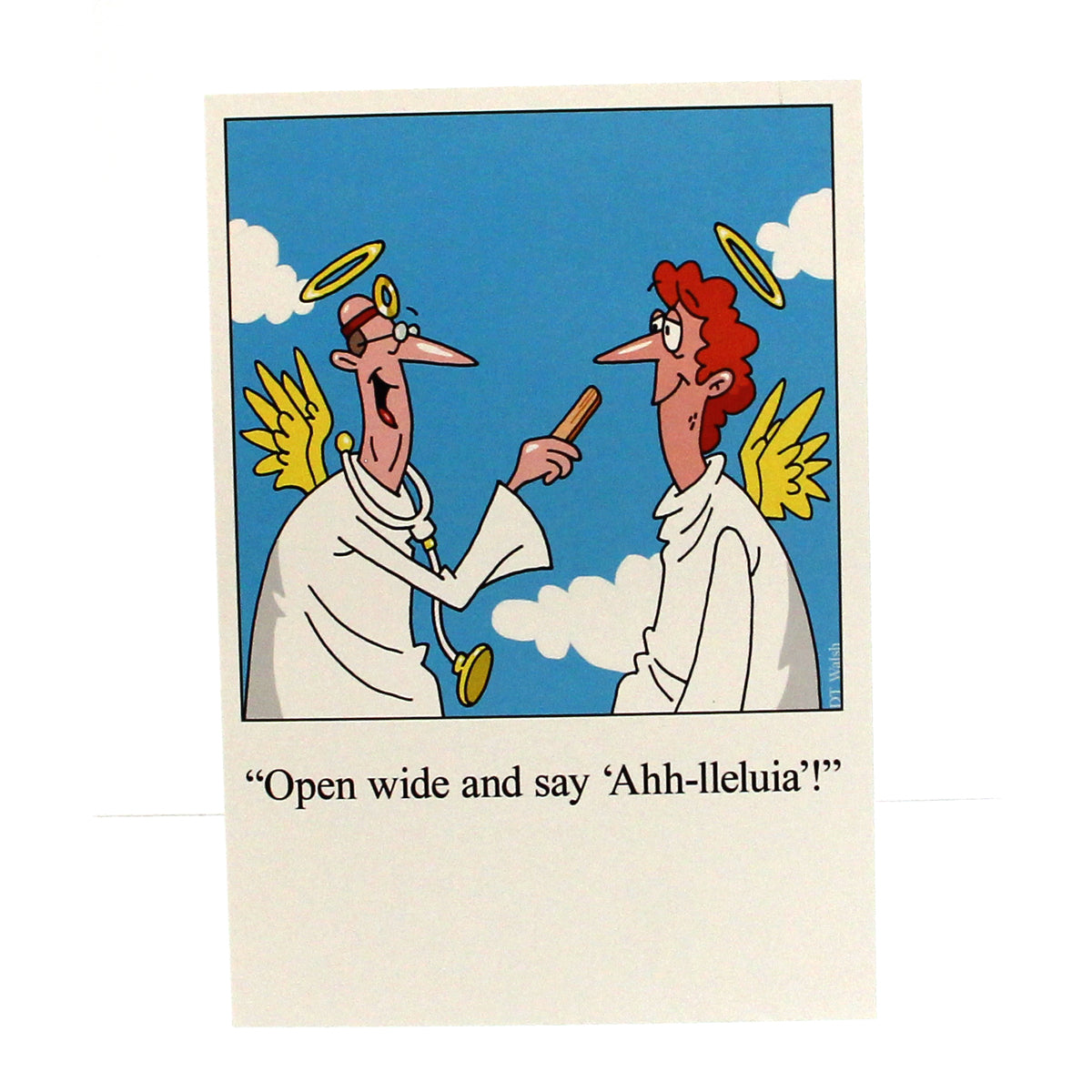 Get Well Card: "Open wide and say 'Ahh-lleluia'!" w/Scripture