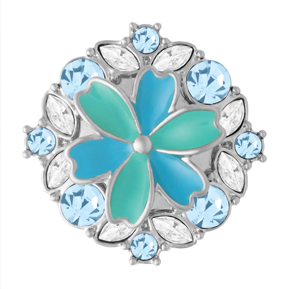 Ginger Snaps Bursting Flower - Turquoise Snap