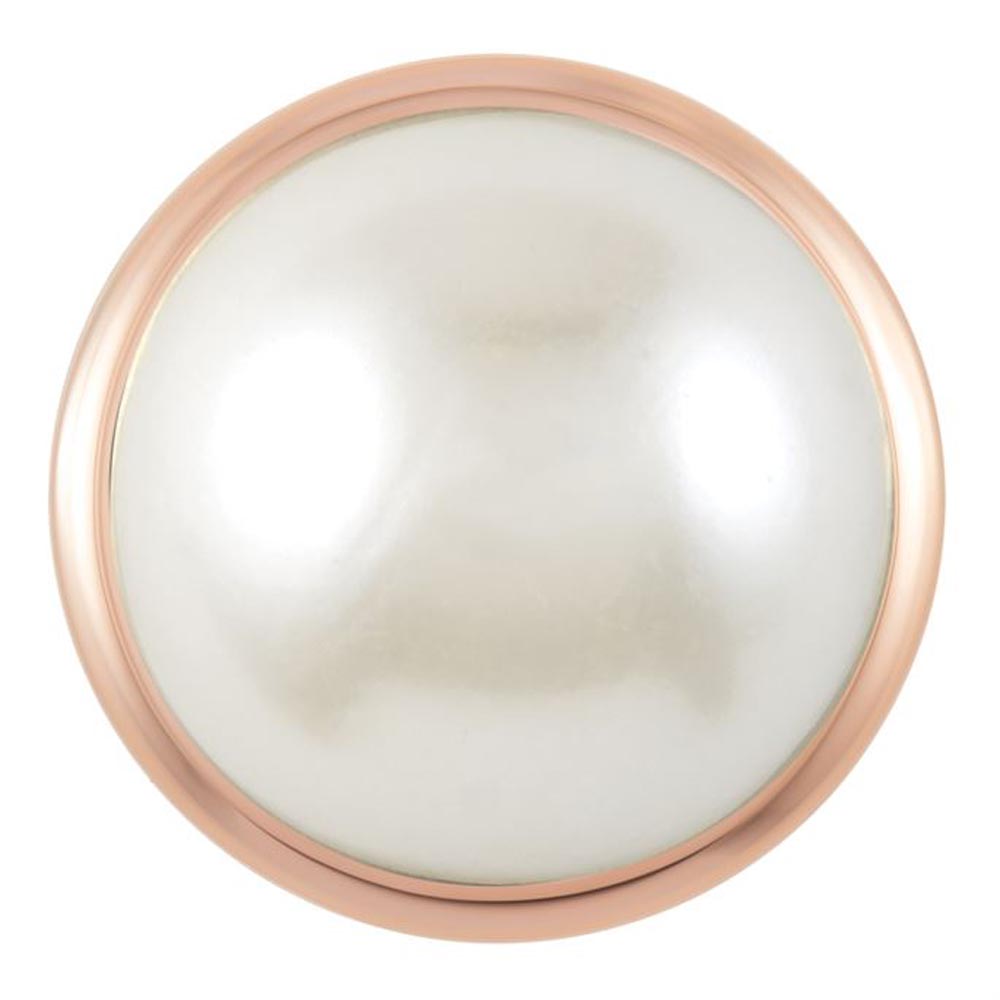 Ginger Snaps Grand - Rose Gold White Pearl Snap