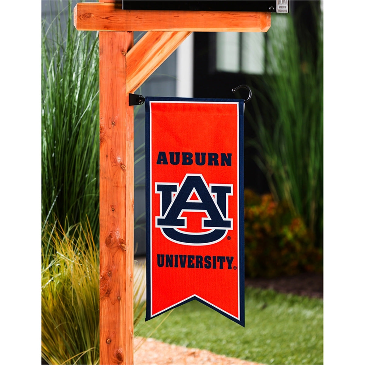 Auburn Shield Garden Flag Made In Usa Evergreen Auburn University Garden Flag 12 X 18 Inches Indoor Auburn Shield Garden Flag Holder - Foto 3