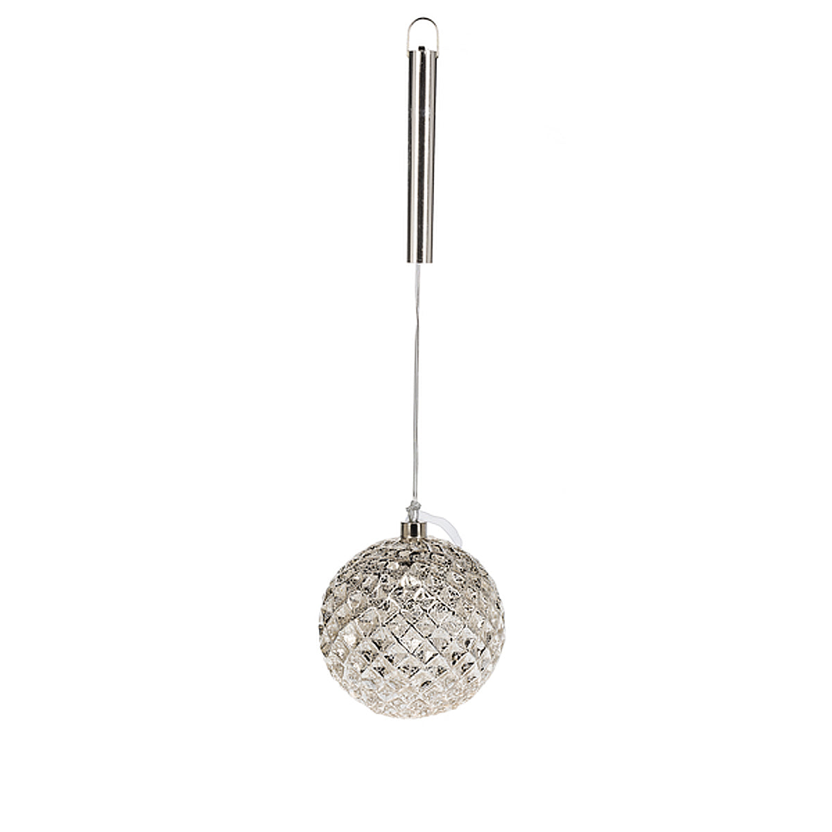 4.7" Metallic Glass Diamond Ornament