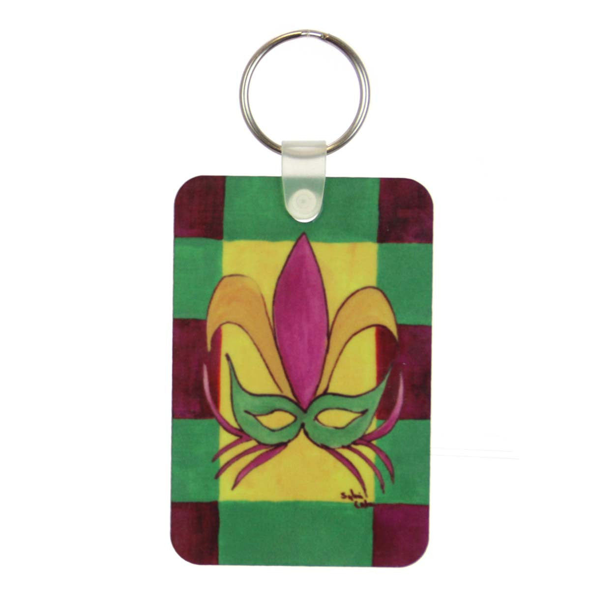 Mardi Gras Mask Key Ring