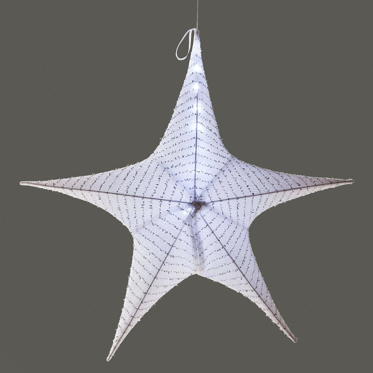 LED Lighted Fabric Star, White, Large