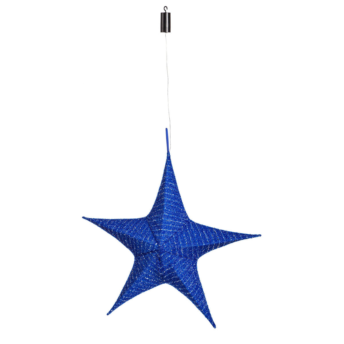 LED Lighted Fabric Star, Blue, Small