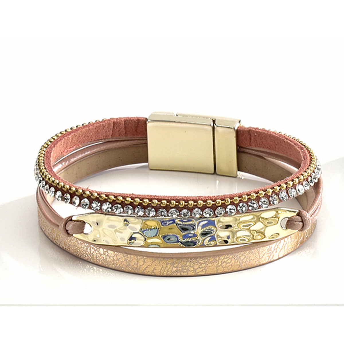 Rhinestone Multi-strap Bracelet, 4 Color choices