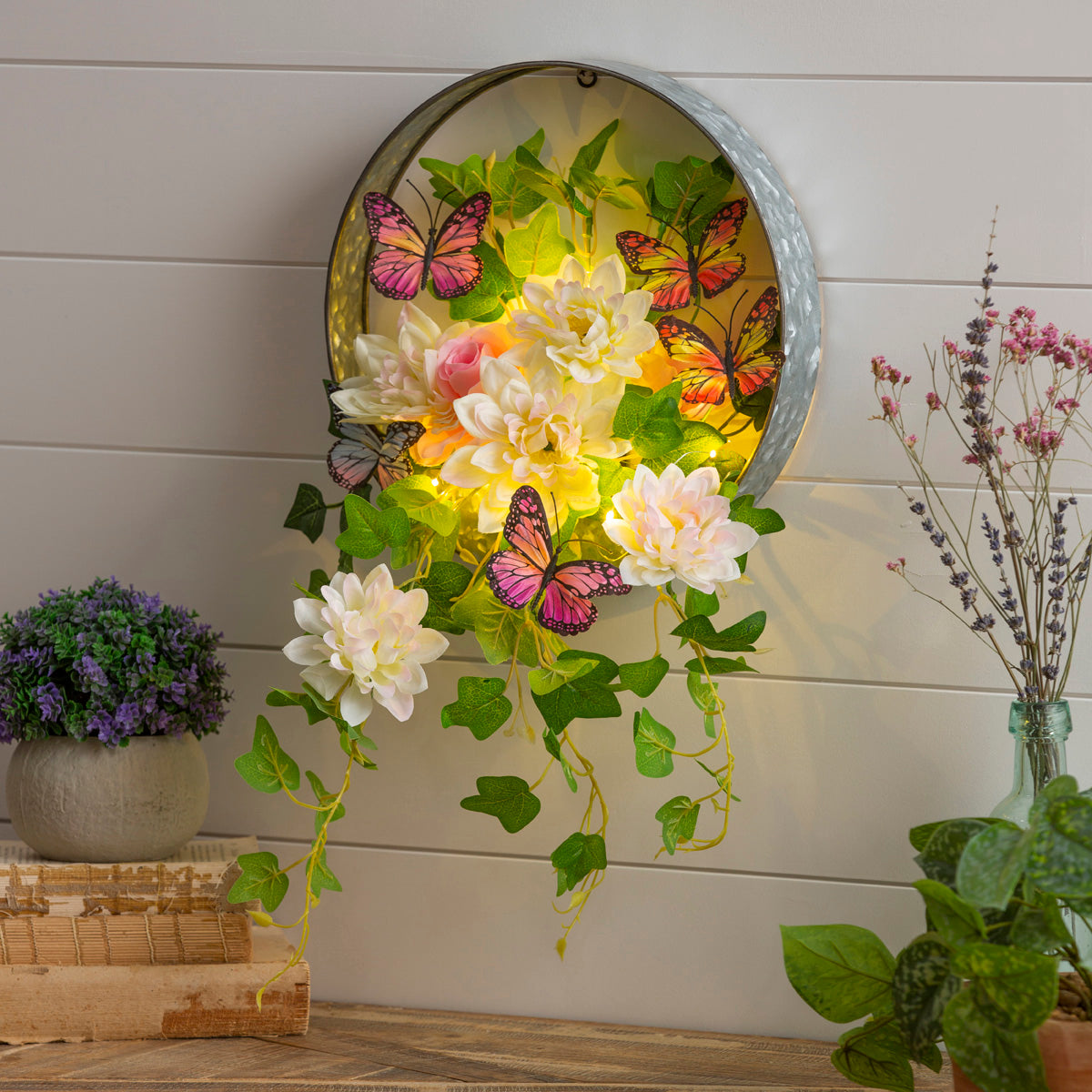 Floral and Butterflies Wall Decor
