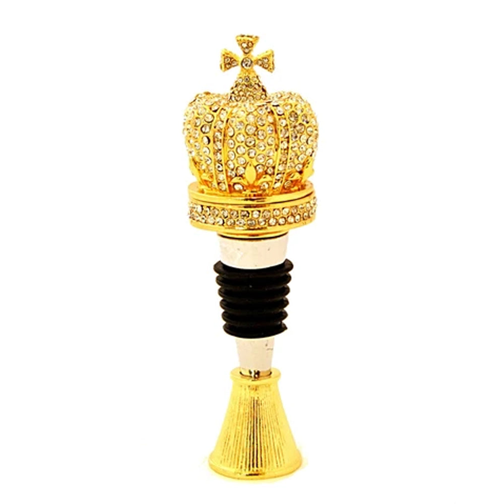 Jeweled All Crystal Crown Bottle Stopper/ Jewelry Box