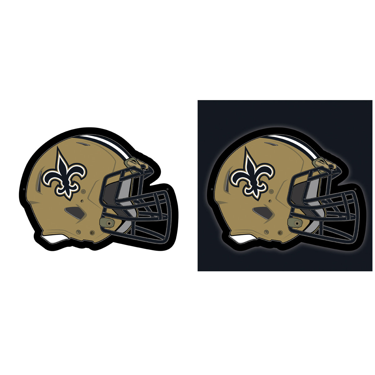 decoratimg with football helmets New Orleans Saints LED Wall Helmet