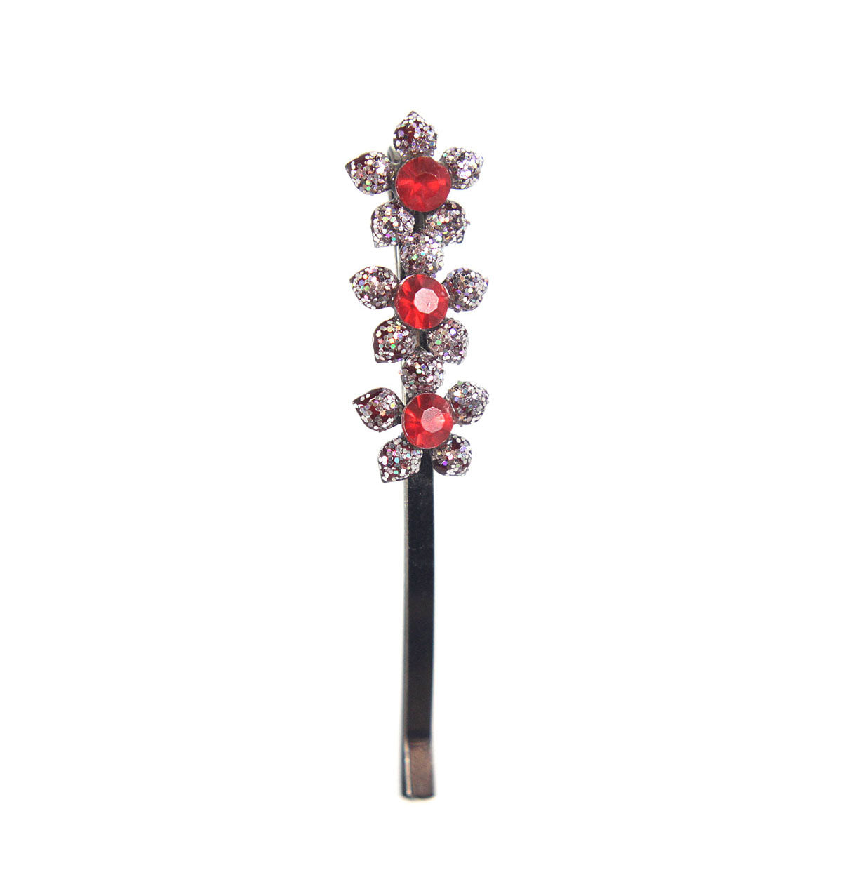 Flower Hair Pin Red