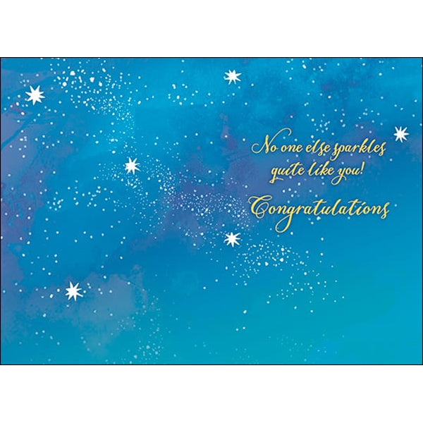 Congratulations Card - "You're a shining star"