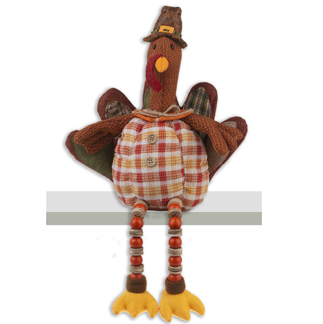 Turkey Shelf Sitter with Beaded Legs