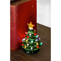 Color Changing Mini Ceramic Christmas Tree, LED
