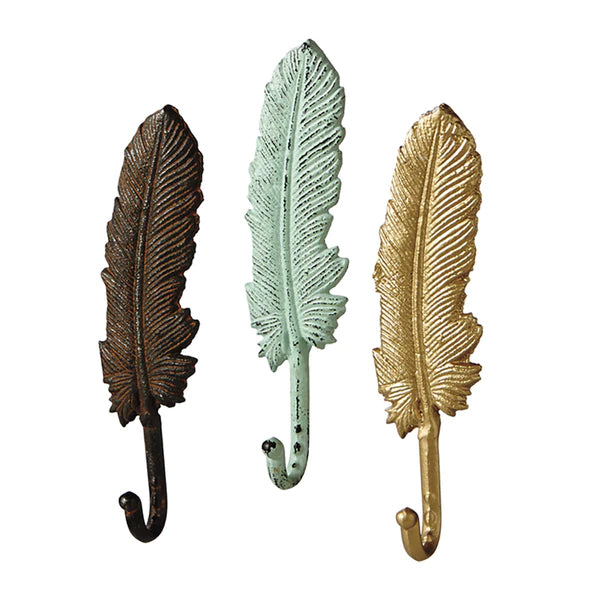 Feather Wall Hook Brown