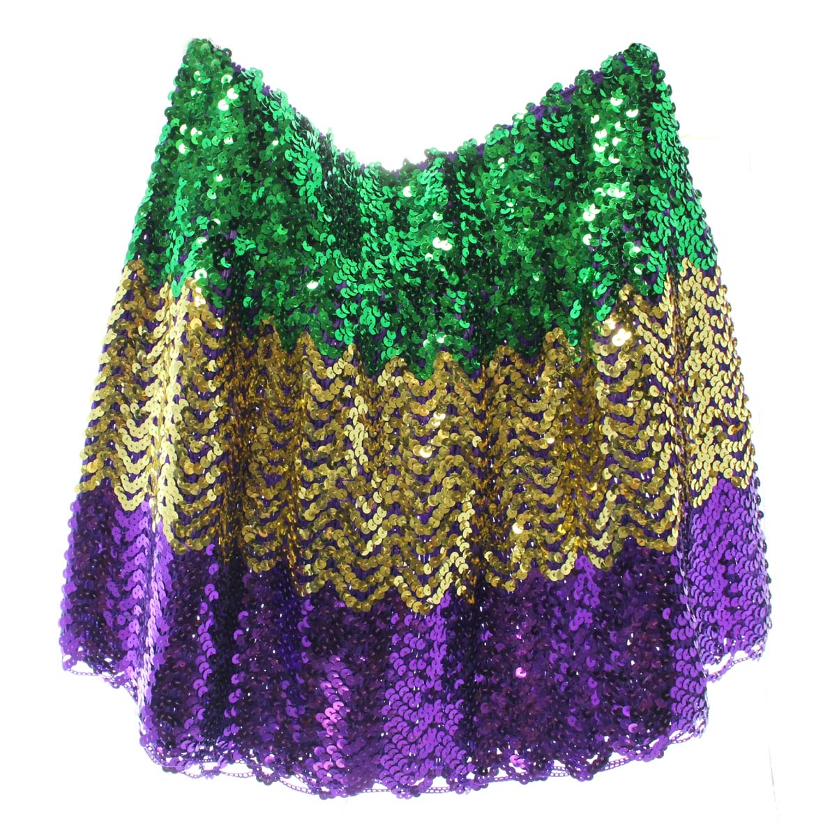 Mardi Gras Flapper Skirt With Fringe