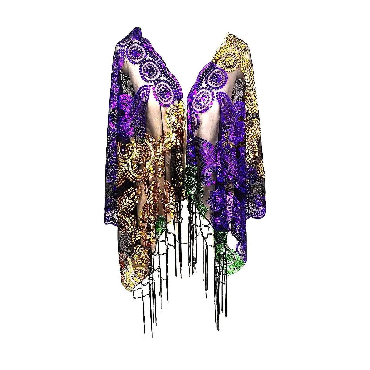 Mardi Gras Sequin Scarf/Table Runner
