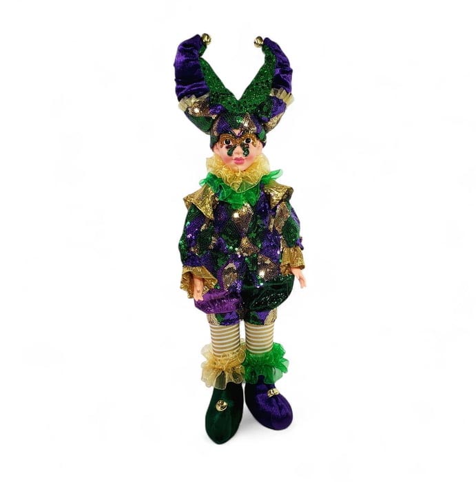 Mardi Gras Standing Jester 18"