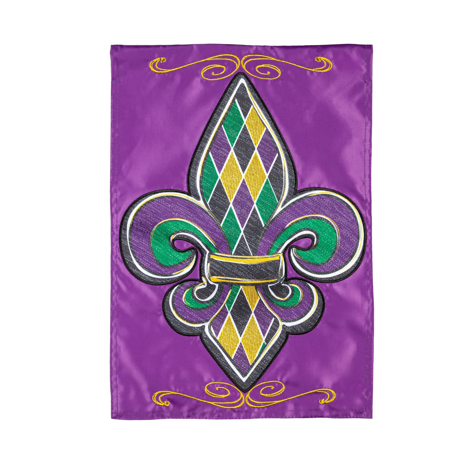 Fleur de Lis Applique Garden Flag