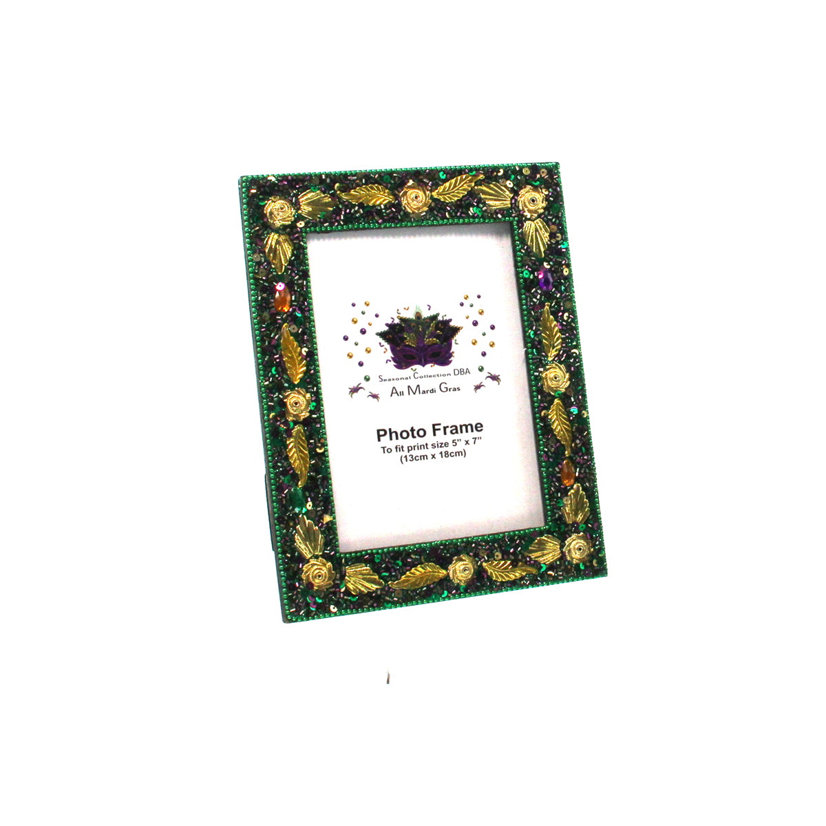 Mardi Gras Green Leaves Frame 2 sizes