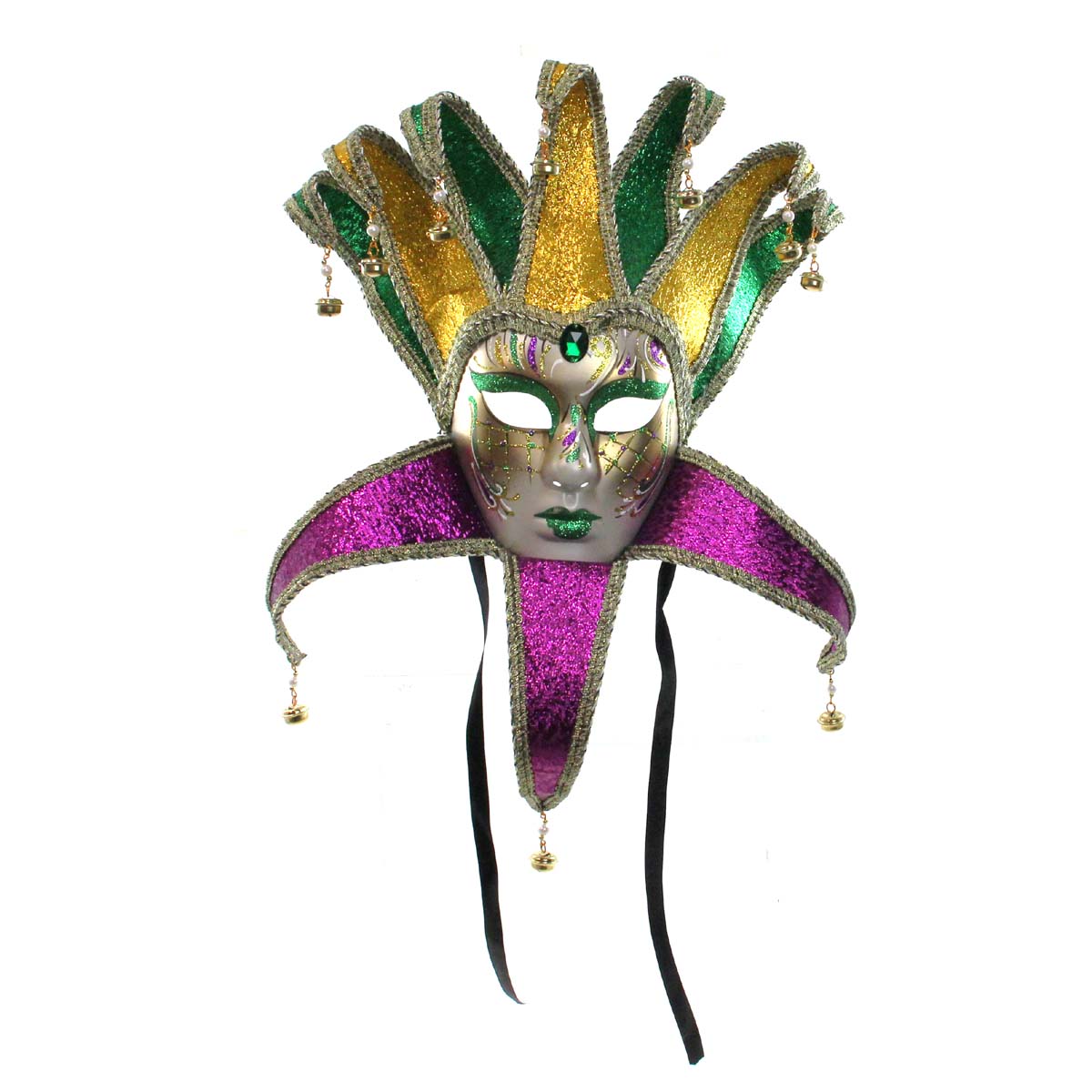 Mardi Gras Full Face Mask 19" X 22" 2 styles