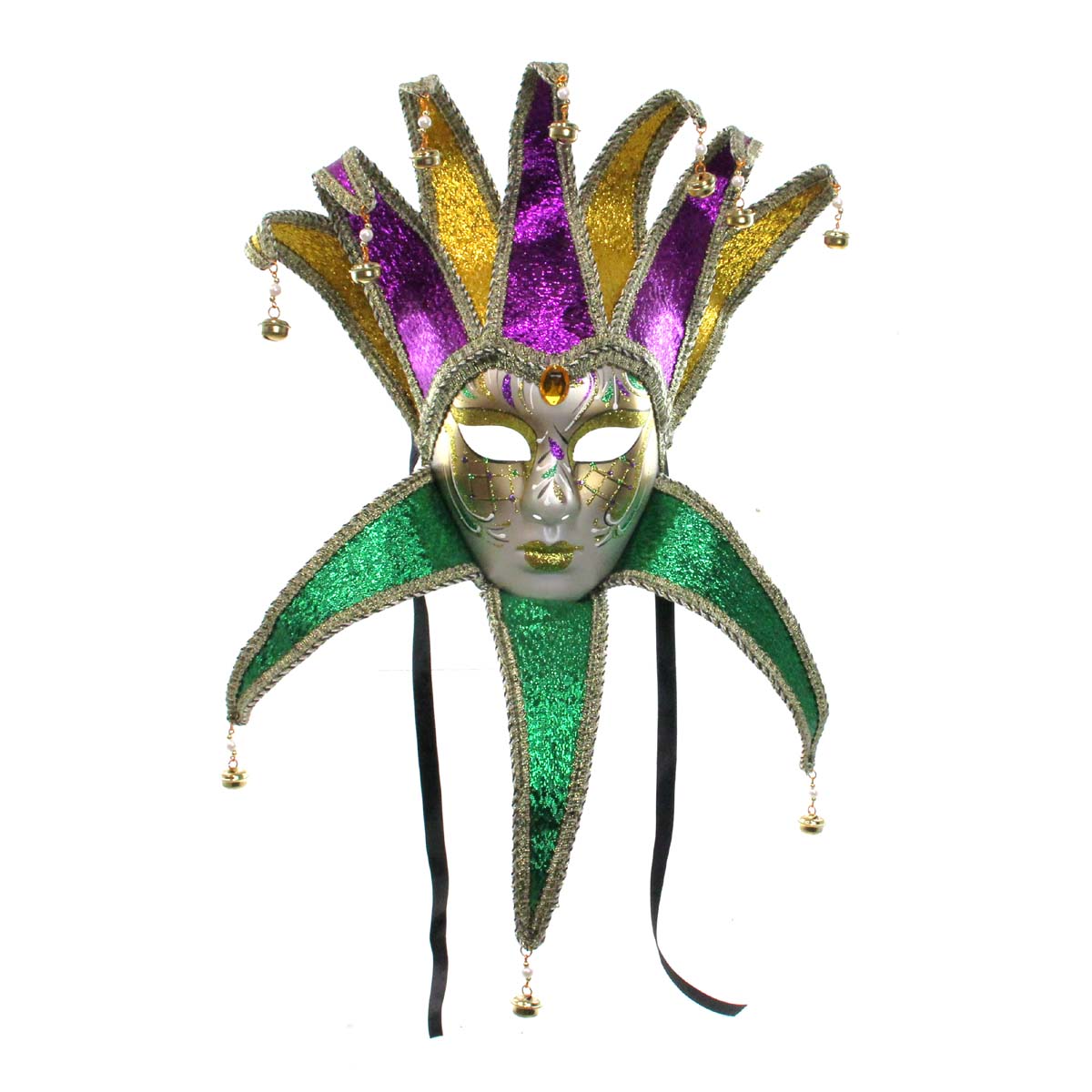 Mardi Gras Full Face Mask 19" X 22" 2 styles