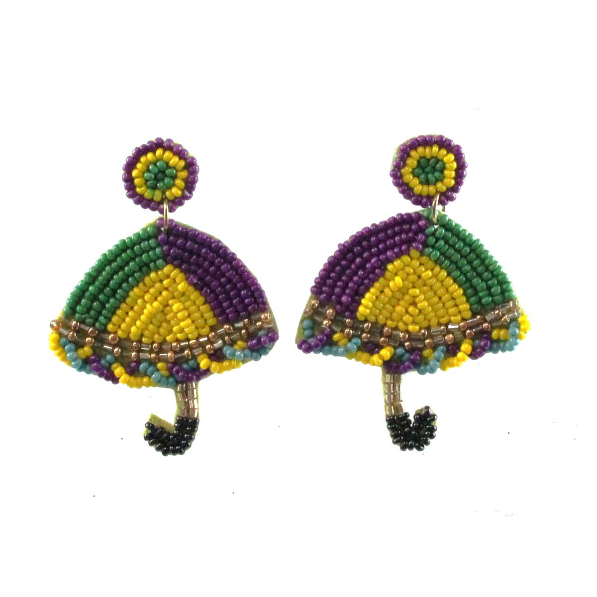 Umbrella Earrings Mardi Gras