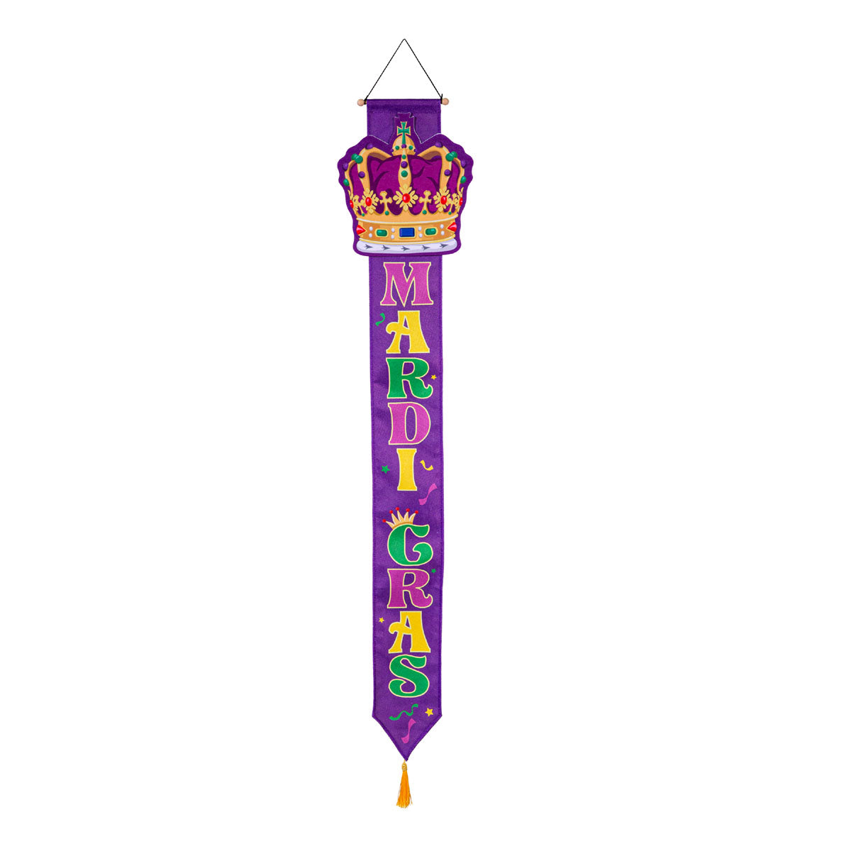 Mardi Gras Crown Door Banner