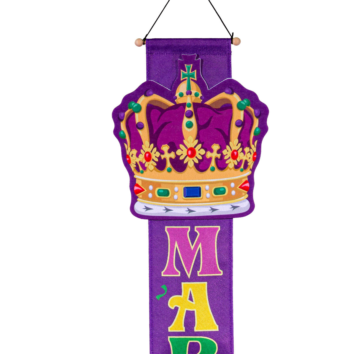 Mardi Gras Crown Door Banner