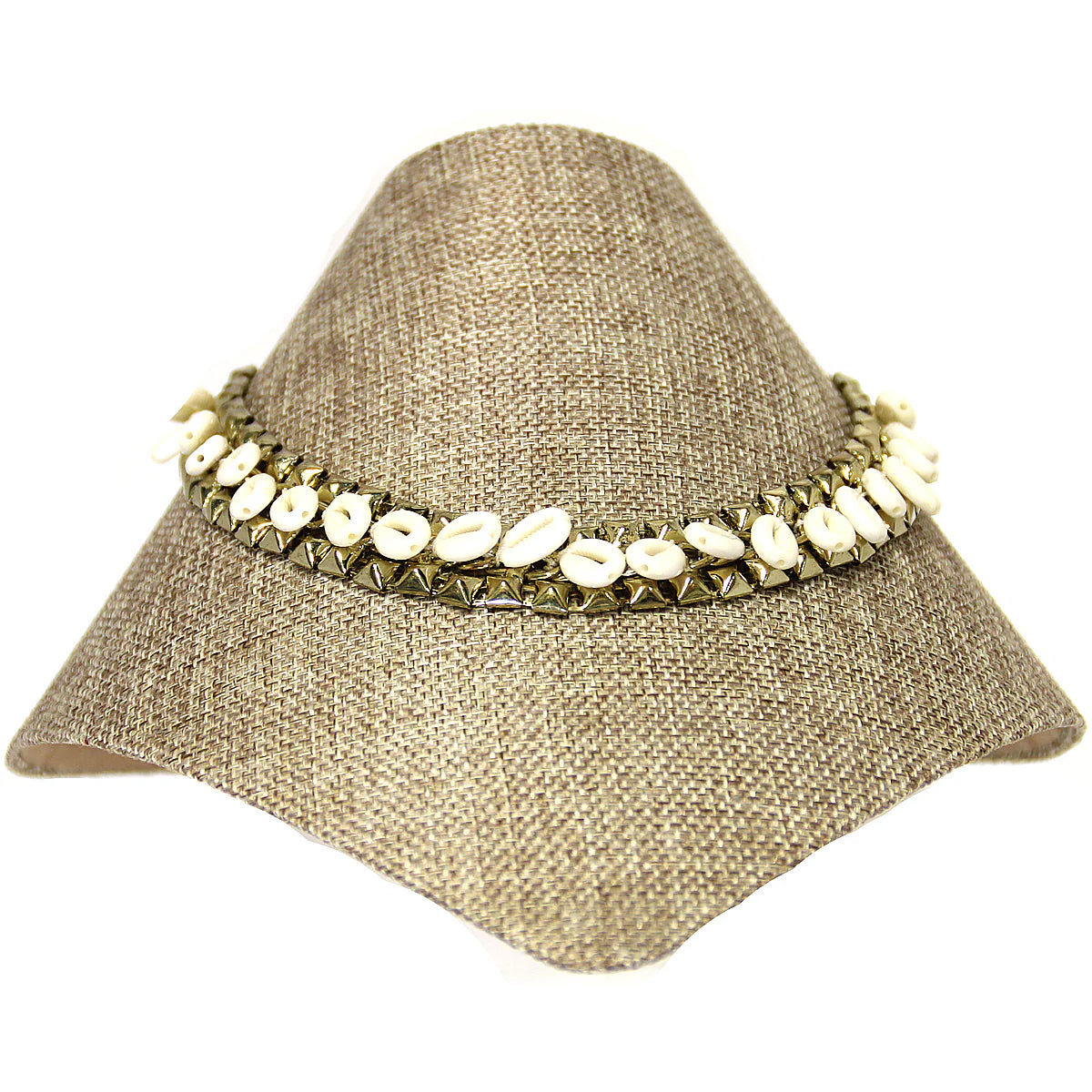 Charlie Paige Gold Necklace w/faux Shells