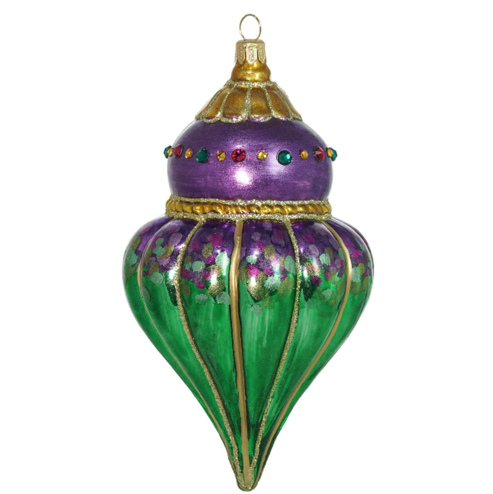 Mardi Gras Fluted Drops 6.5" X 3.5"