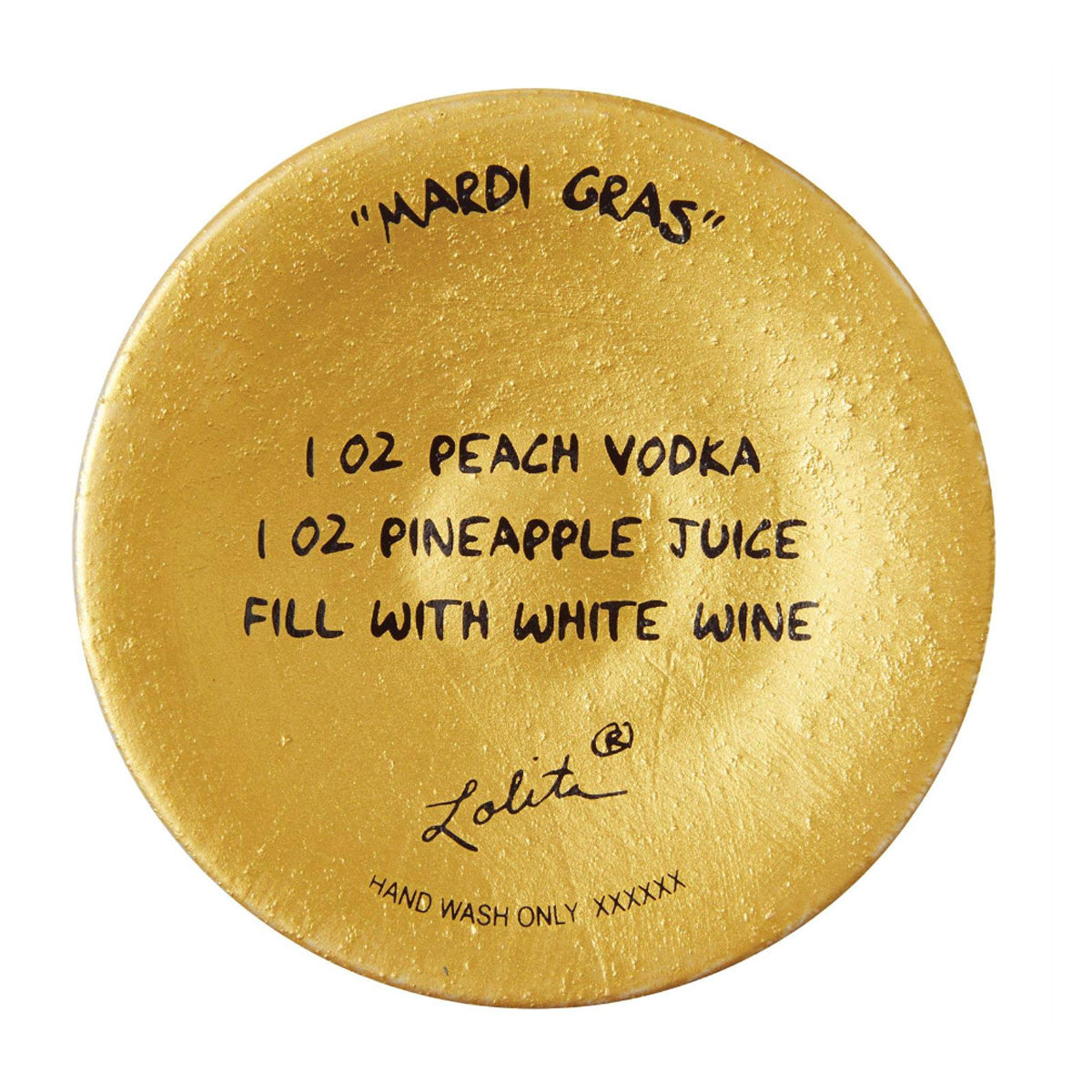 Mardi Gras Wine Glass