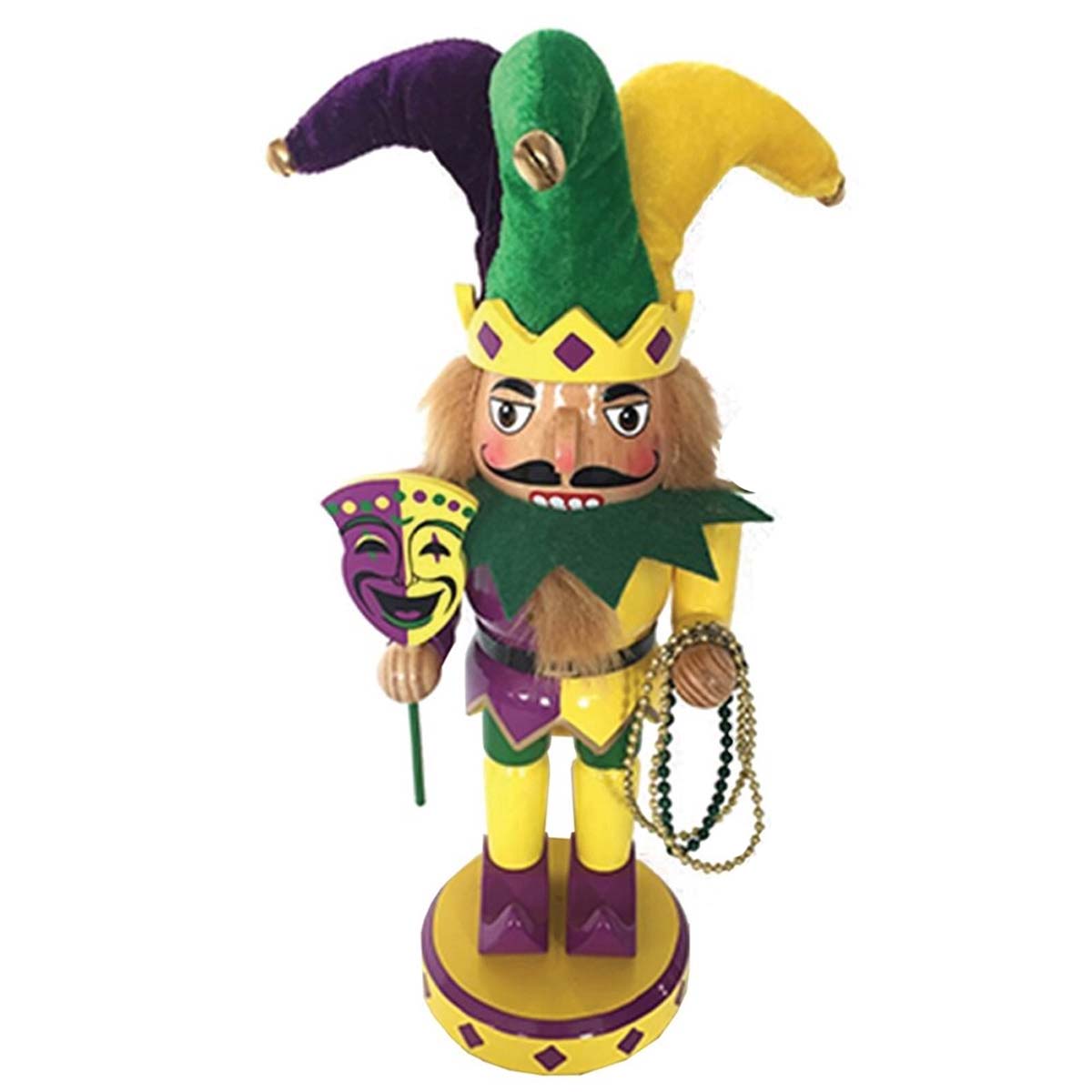 Mardi Gras Jester Nutcracker Figurine Santa's Workshop  10"