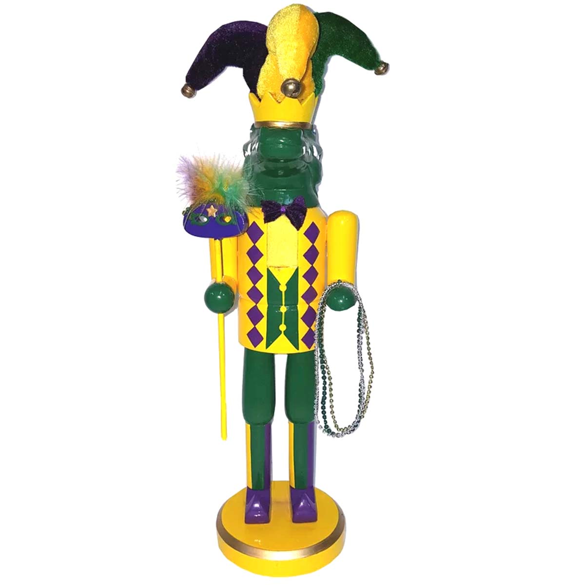 Santa's Workshop Mardi Gras Gator Nutcracker