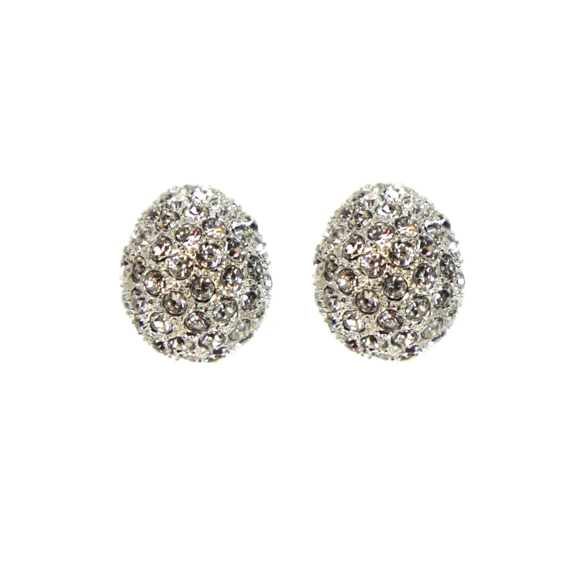Teardrop Rhinestone Clip Earrings