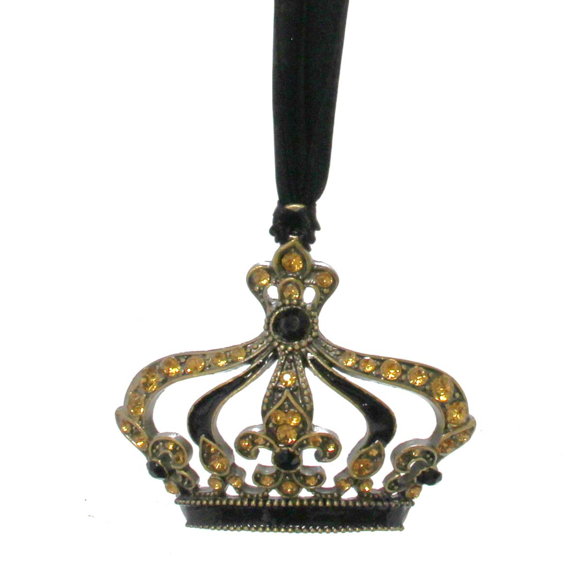 Cloisonne Enamel Crown Black