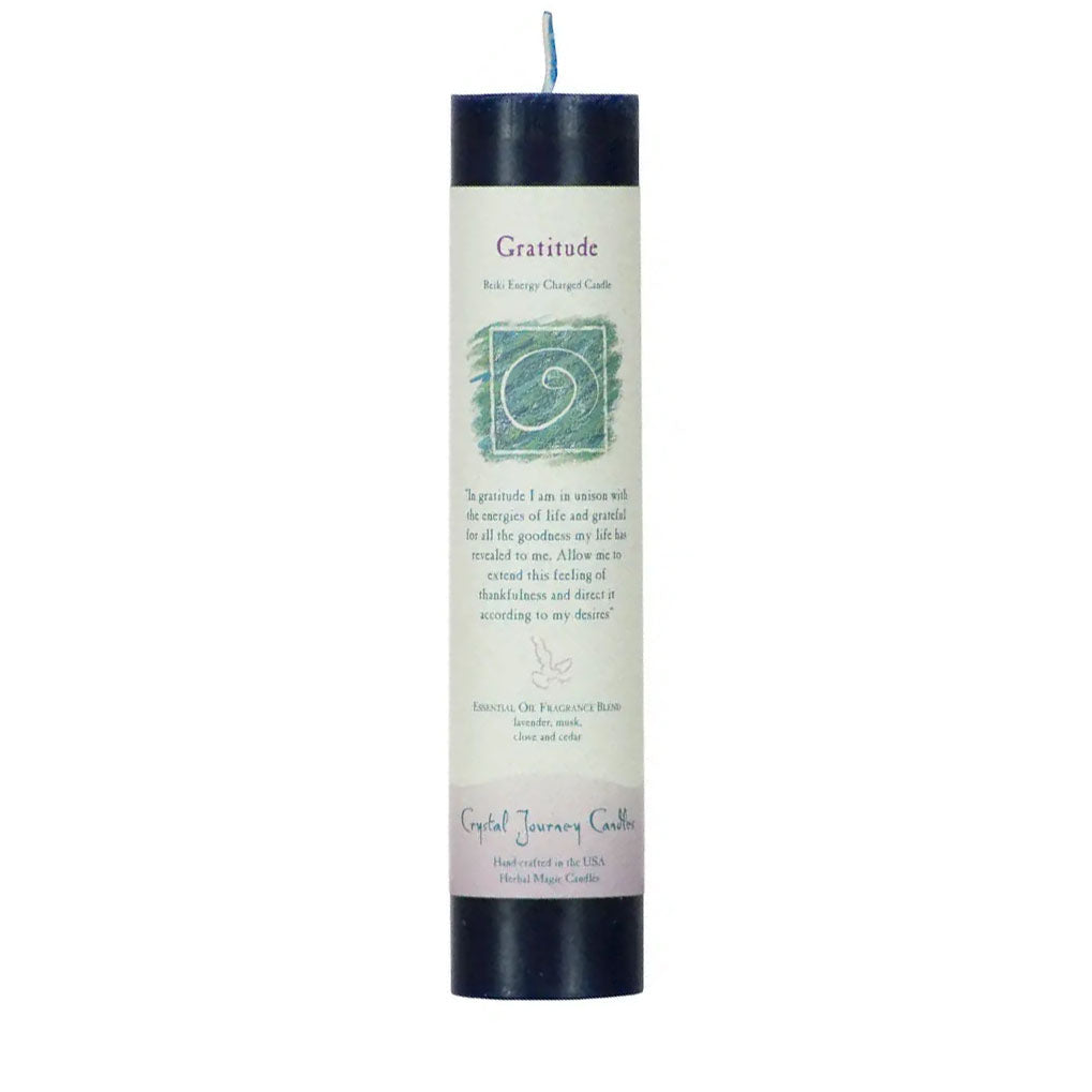 Reiki Herbal Pillar Candle Gratitude