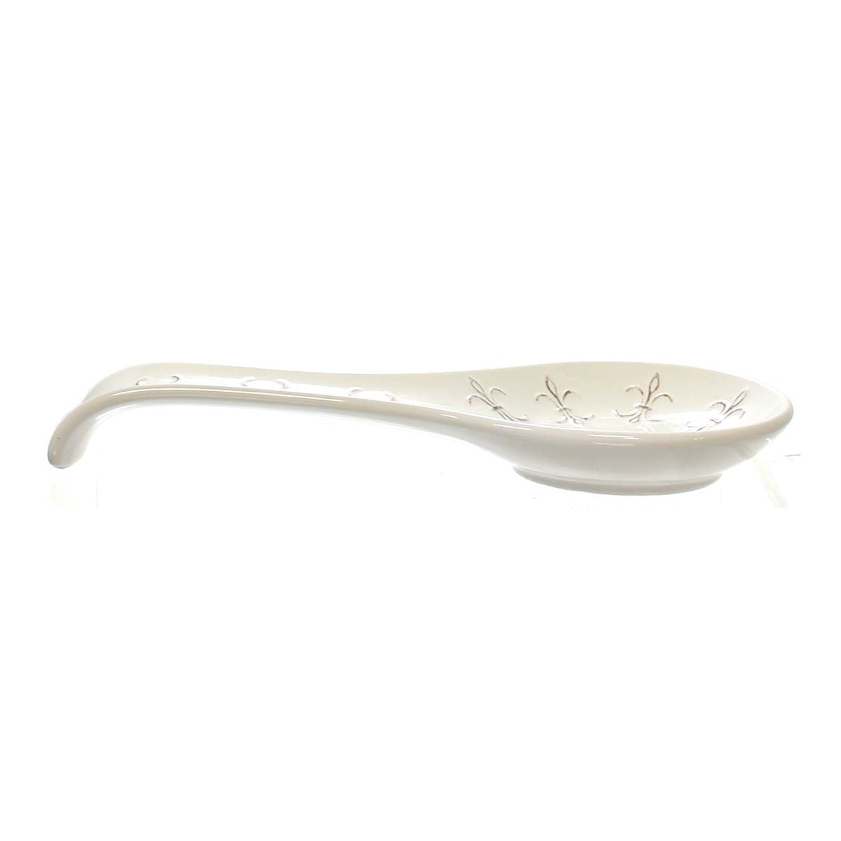 Spoon Rest Fleur De Lis White