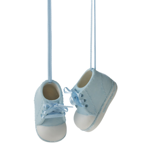 Baby Boy's Shoes Christmas Ornament, Personalizable, Set of 2