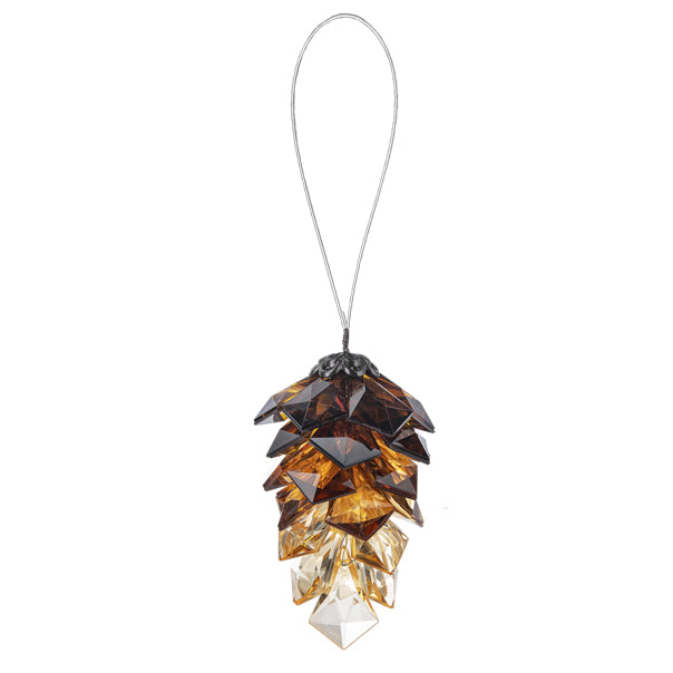 Pinecone Crystal Ornament, 2.5