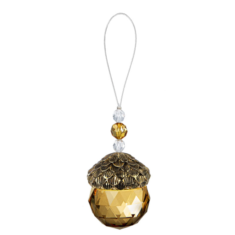 Acorn Crystal Ornament, 3"h, 4 choices