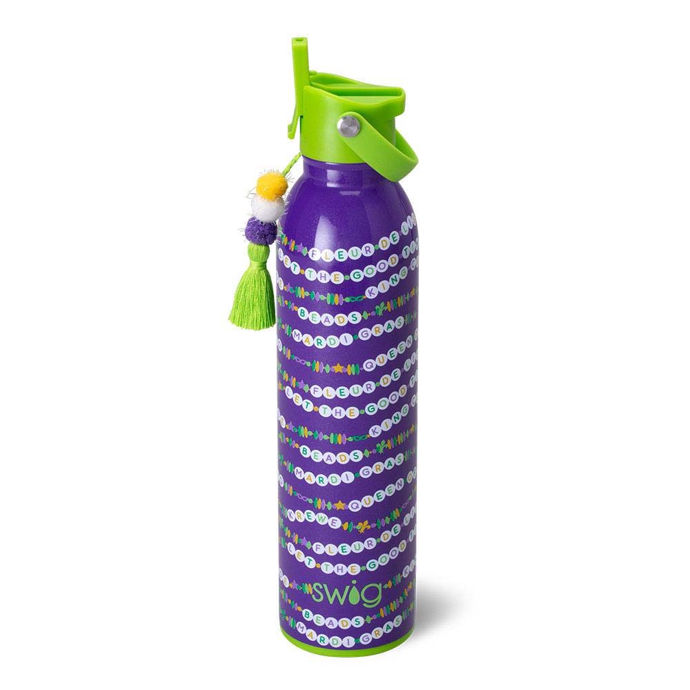 Mardi Gras Swig Flip + Sip Bottle 26oz