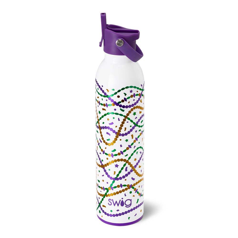 Mardi Gras Swig Flip + Sip Bottle 26oz