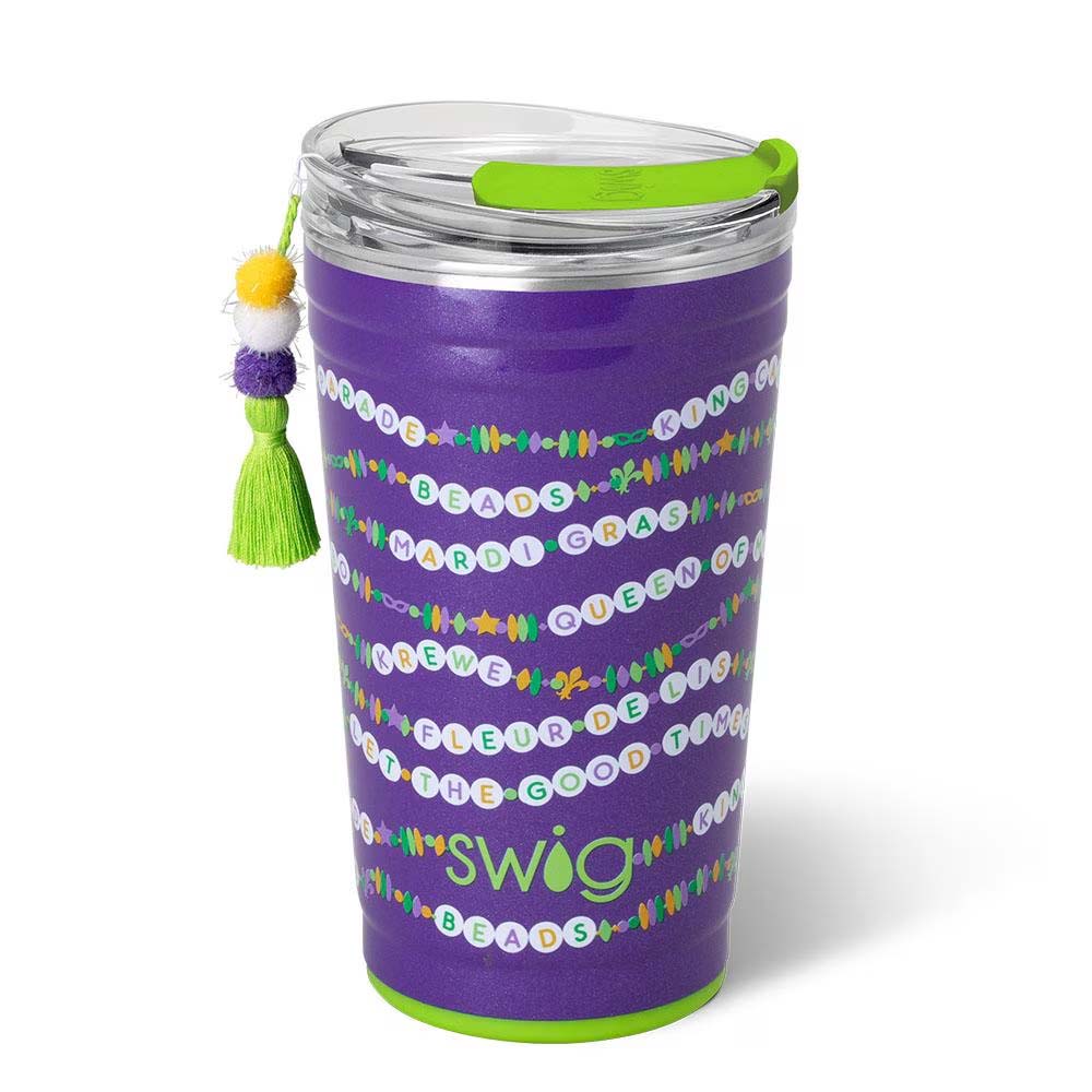 Mardi Gras Swig Party Cup 24oz