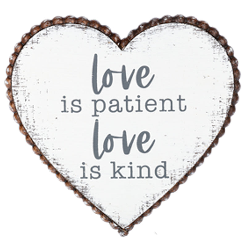 Love & Faith Wall Plaques, "Love is patient..."