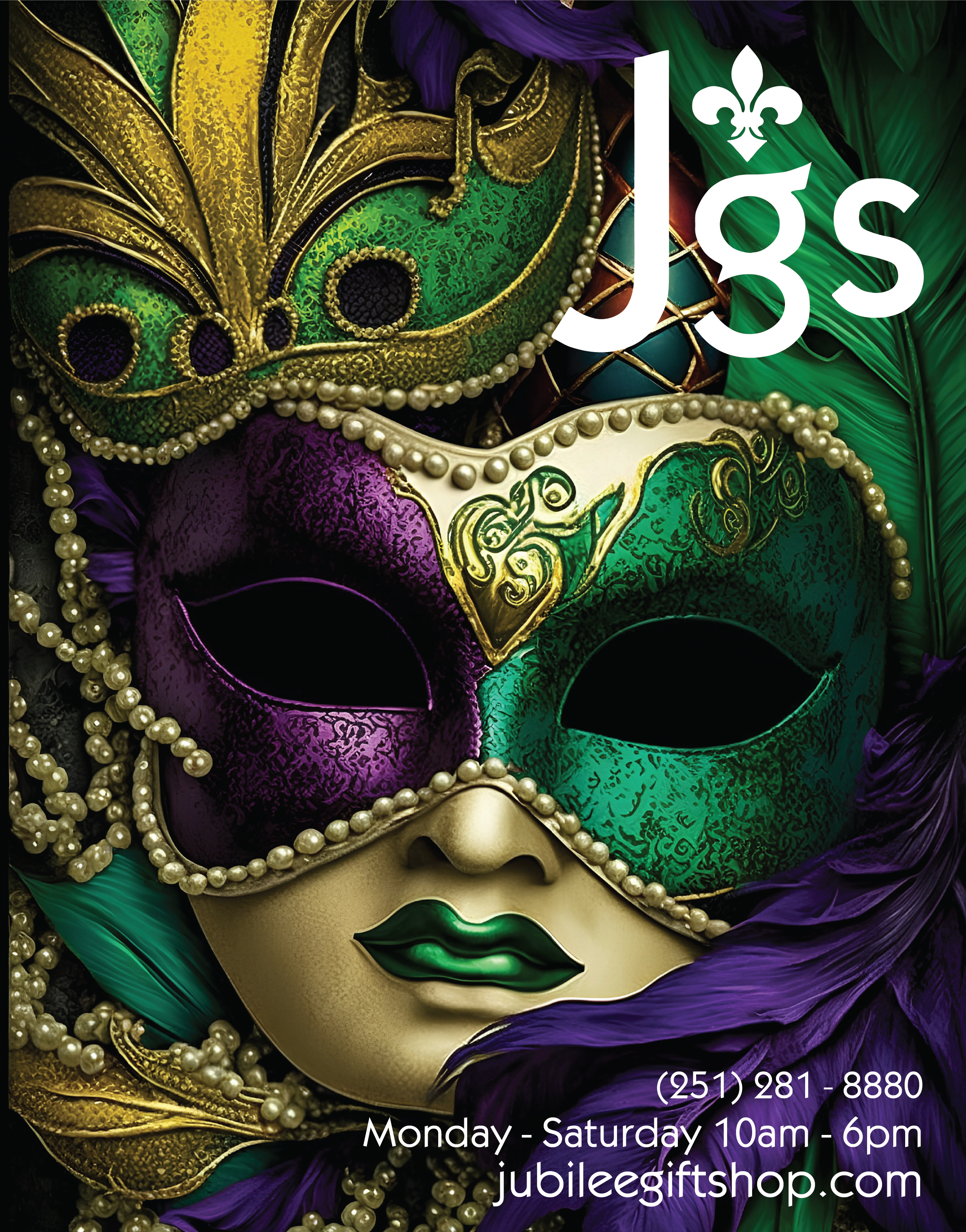 Mardi Gras Tree Carnival Mask Ornament - Best Local Art & Gifts