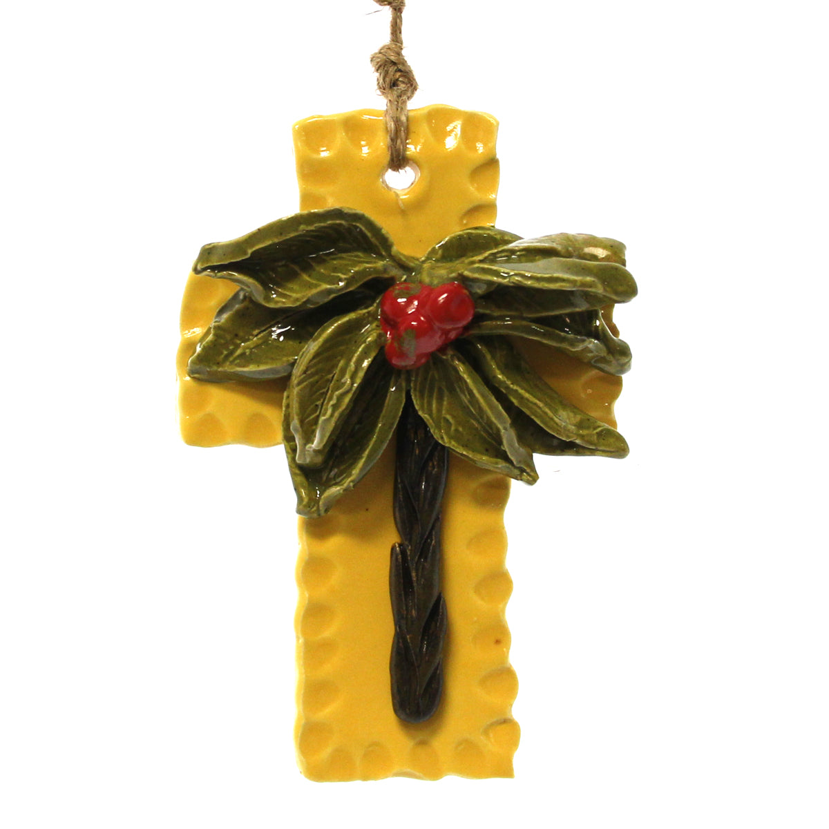Kimberly Lang's Original Hurricane Cross, Yellow w/yellow berries, Medium