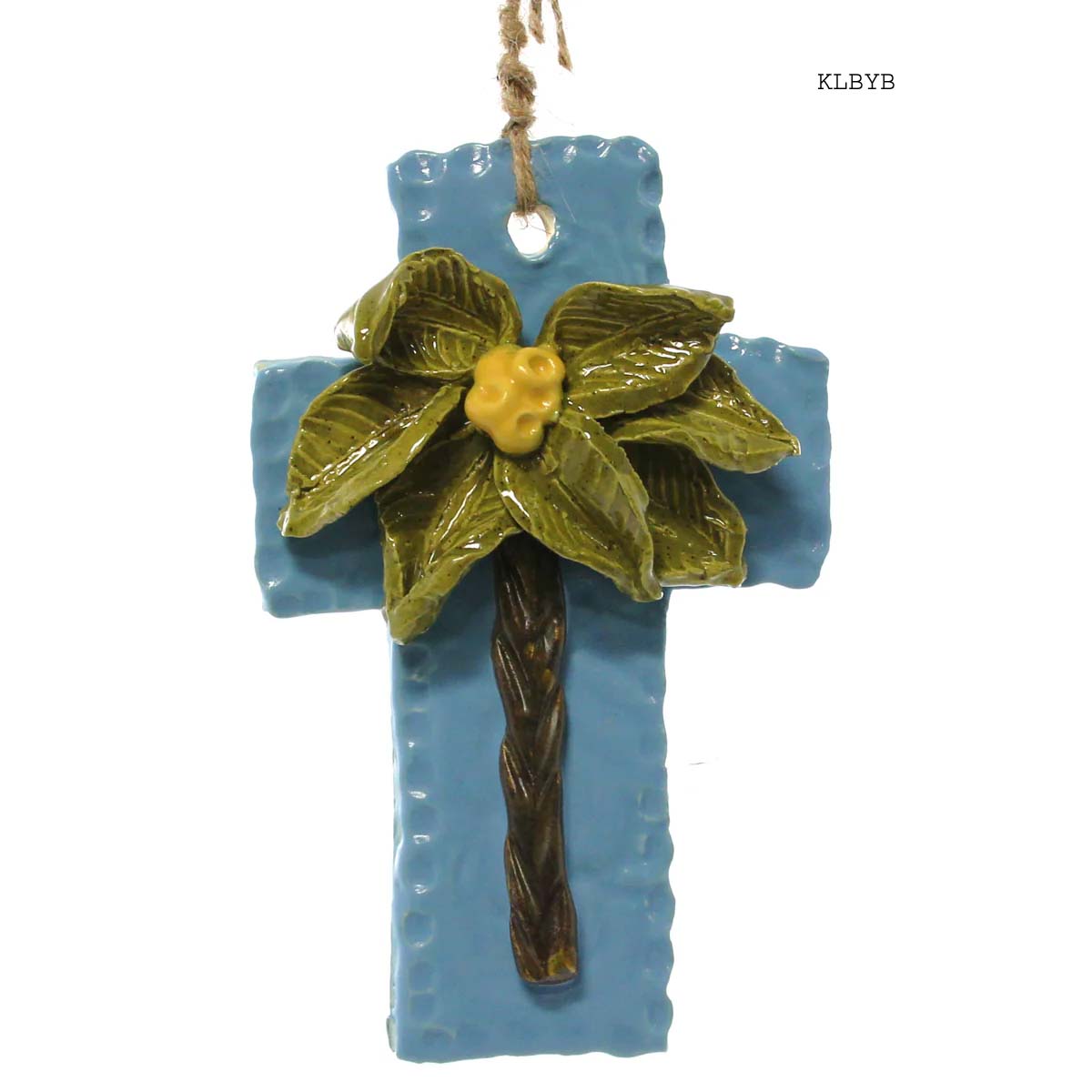 Kimberly Lang's Original Cross, Blue w/yellow berries, Medium